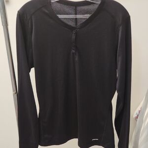 Patagonia Black Long Sleeve Henley Tee